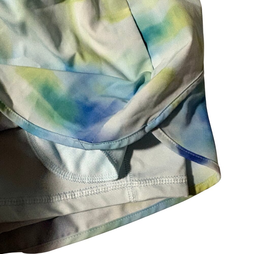 Avia Blue Green Tie Dye Running Shorts Small Lined Athletic - Picture 6 of 9